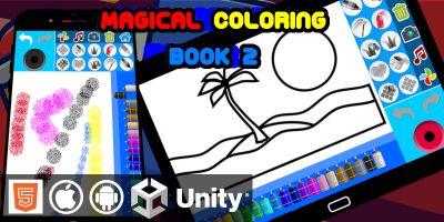 Magical Coloring Book Game Portrait And Lanscape