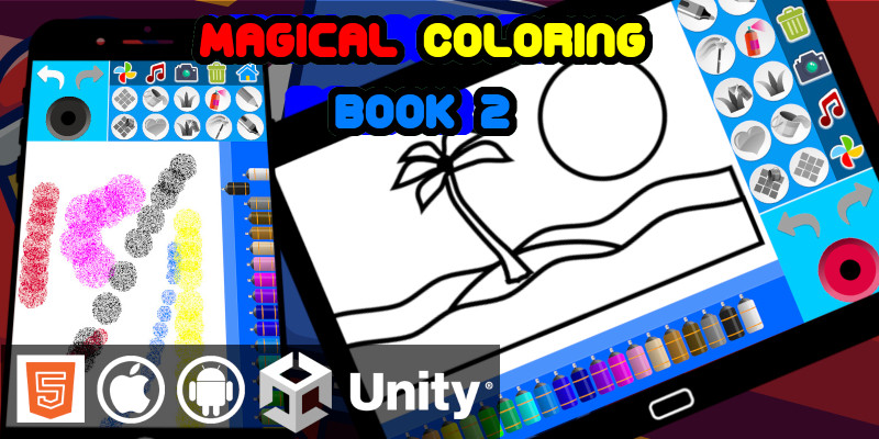 Magical Coloring Book Game Portrait And Lanscape