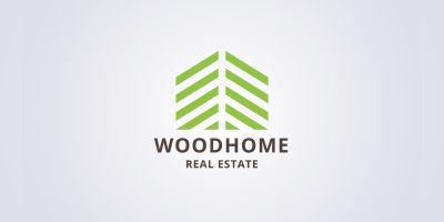 Wood Home Real Estate Logo