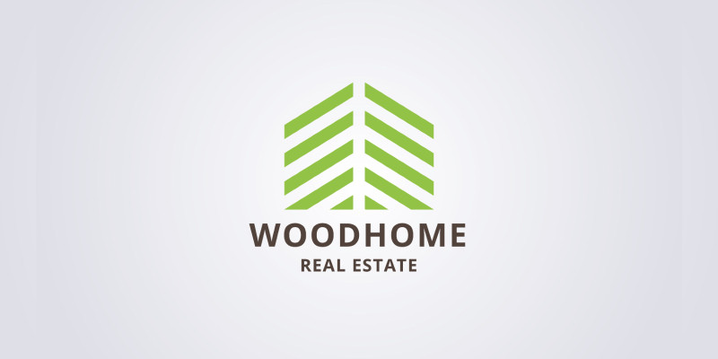 Wood Home Real Estate Logo