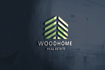 Wood Home Real Estate Logo Screenshot 1