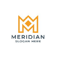 Meridian Letter M Logo Template