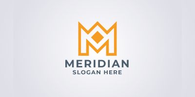 Meridian Letter M Logo Template