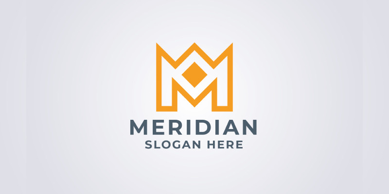 Meridian Letter M Logo Template