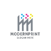 Modern Print Letter M Logo