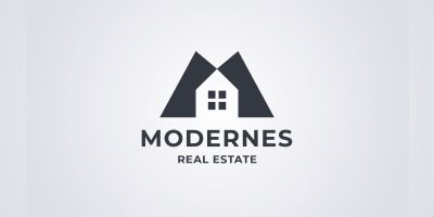 Modern Home Letter M Pro Logo Template