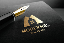 Modern Home Letter M Pro Logo Template Screenshot 1