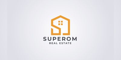 Superom Letter S Real Estate Logo Template