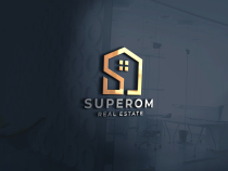 Superom Letter S Real Estate Logo Template Screenshot 1
