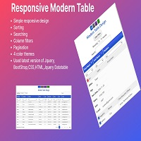 Responsive Modern Table jQuery