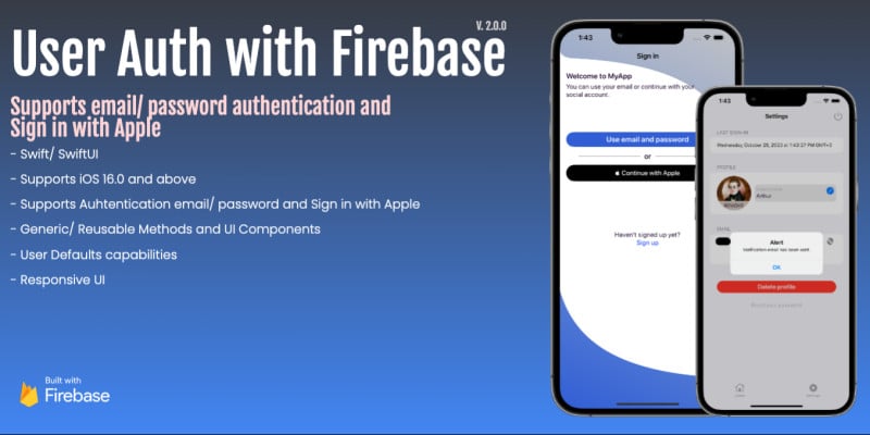 iOS User Auth with Firebase Email Password