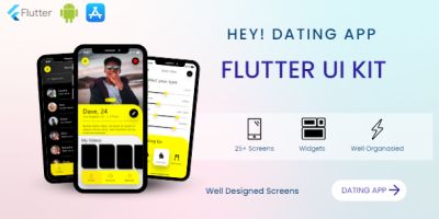 Hey! Dating app - Tinder Clone Flutter App UI Kit