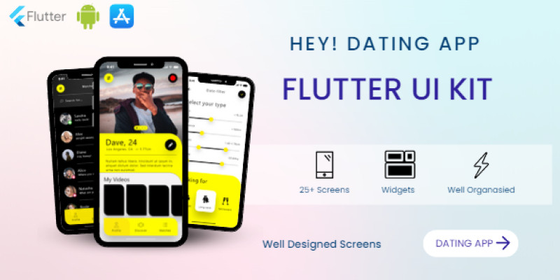 Hey! Dating app - Tinder Clone Flutter App UI Kit