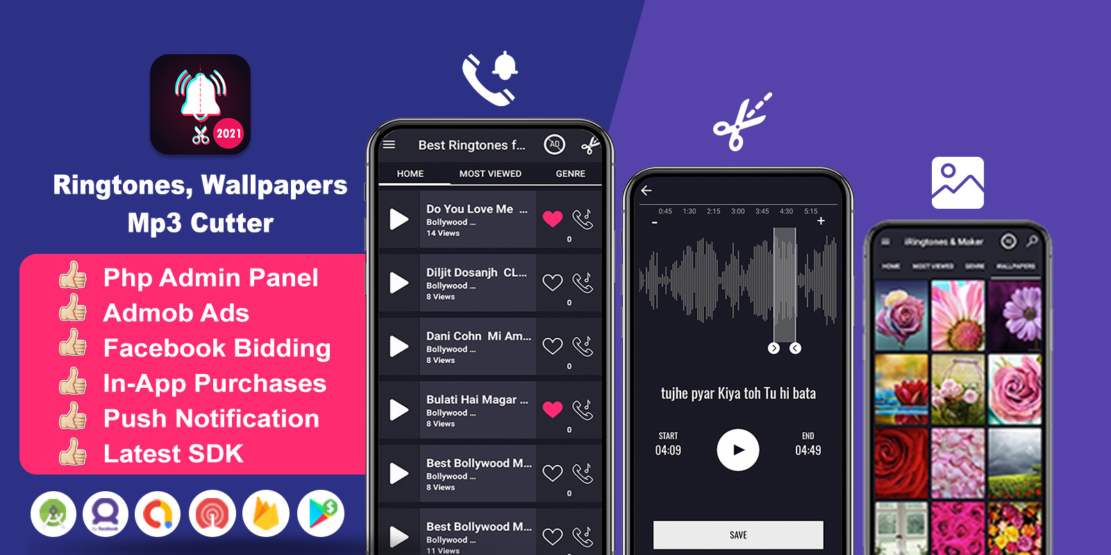 Pro Ringtones Android Source Code by Banostudio Codester