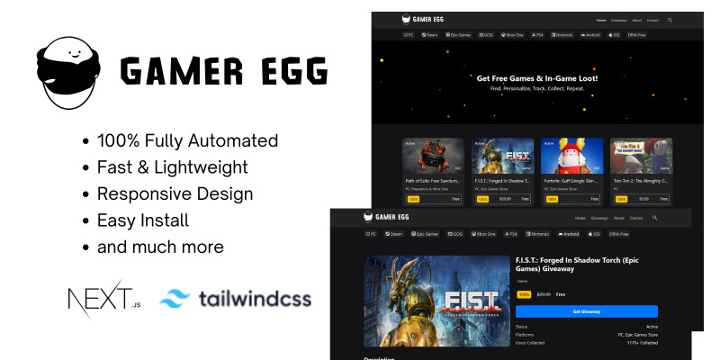 GamerEgg - Next.js 