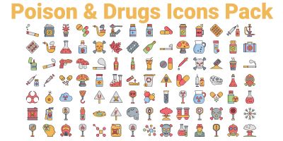 Poison Drugs Icons Pack
