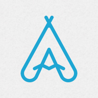 Letter A Tent Logo Template Design