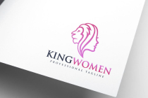 Lion King Women Power Logo Design Screenshot 1