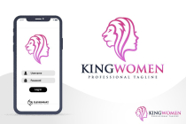 Lion King Women Power Logo Design Screenshot 4