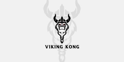 Viking Gorilla Logo Template 