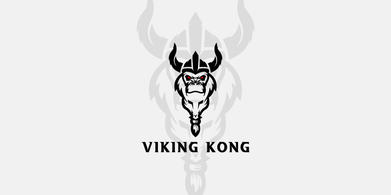 Viking Gorilla Logo Template 