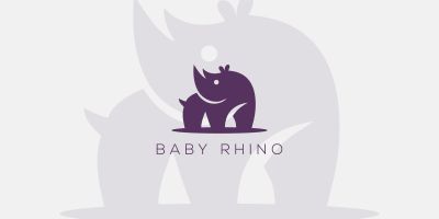 Rhino Baby Logo Template 