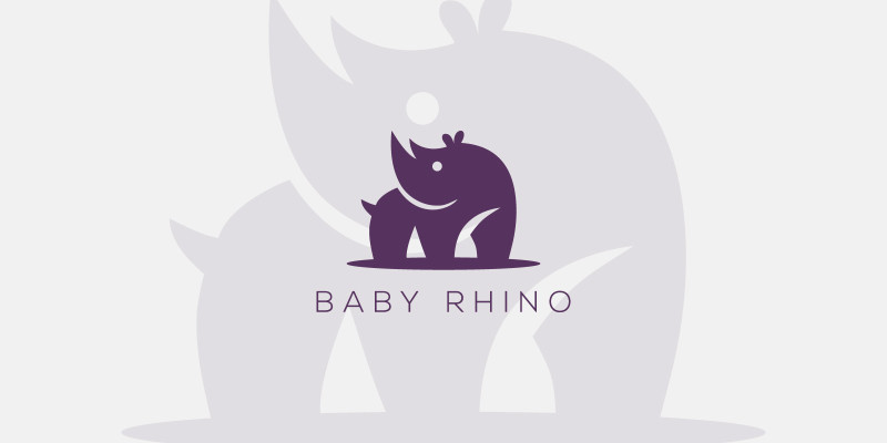 Rhino Baby Logo Template 