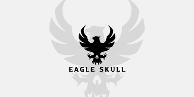 Skull Eagle Logo Template 