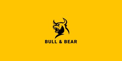 Bull And Bear Logo Template 