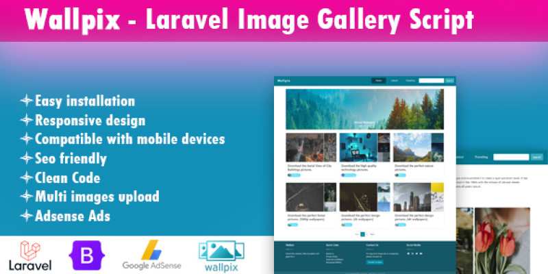 Wallpix - Laravel Image Gallery Script