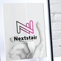 Next Stair - Double N Outlined Letter Logo