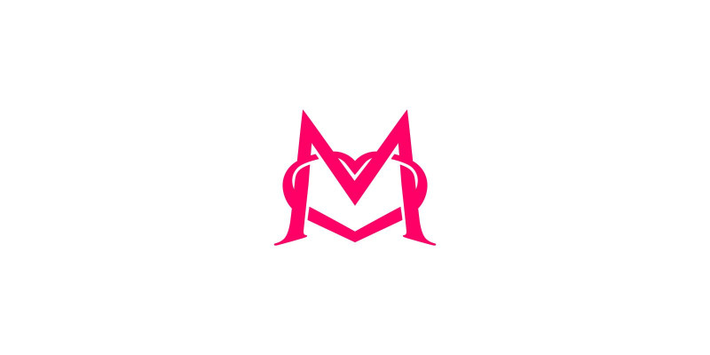 Elegant M Heart Logo