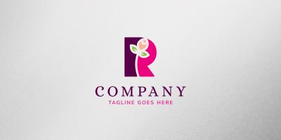 Eco Letter R Logo Template Design