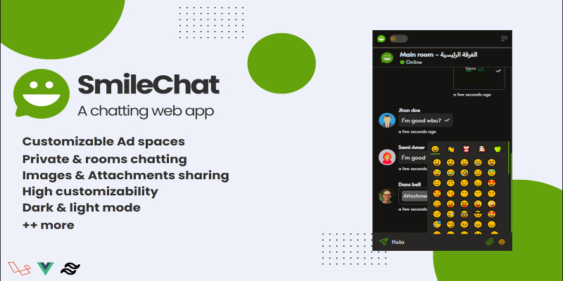 Smilechat - Laravel Pusher Chatting Application