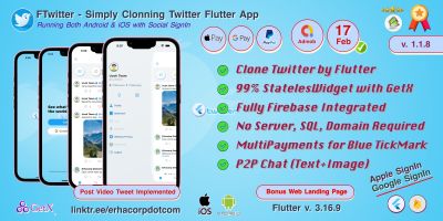 FTwitter - Clone Simply Twitter Flutter App