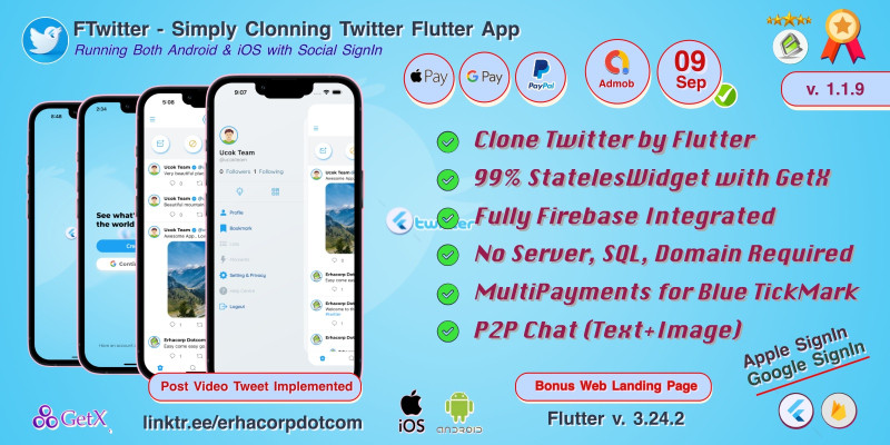 FTwitter - Clone Simply Twitter Flutter App