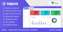 Tublite – Vuejs Admin and Dashboard Template Screenshot 1