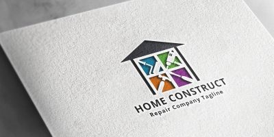 Home Construct Pro Logo Template