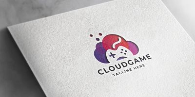 Cloud Game Pro Logo Template