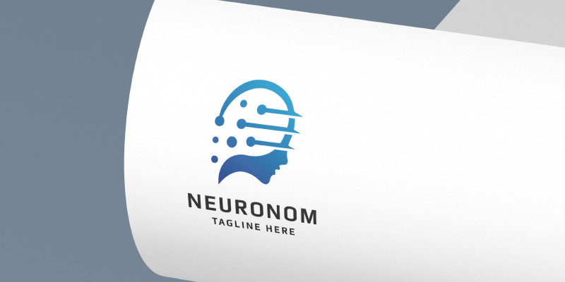 Human Neurons Intelligence Logo Template