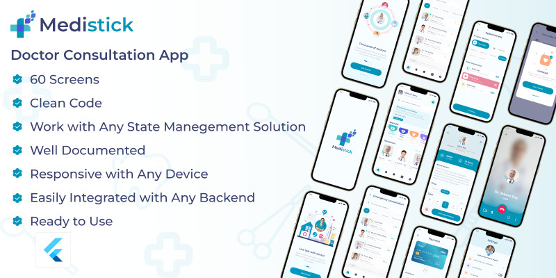 Medistick - Doctor Consultation Flutter UI Kit