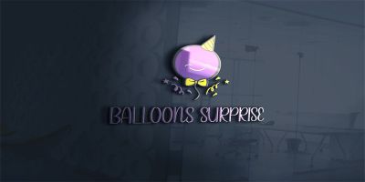 Balloons Surprise Logo Template For Balloons Shop