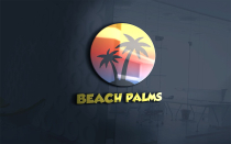 Beach Palms Logo Template For Beach Club Screenshot 1