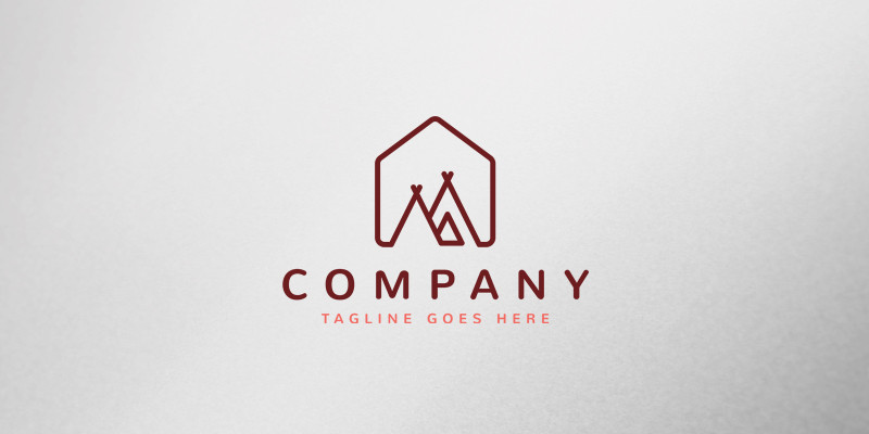 House Tent Logo Template Design