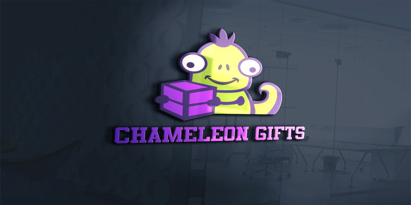 Chameleon Gifts Logo Template For Gifts Shop
