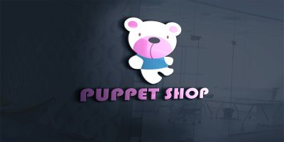 Puppet Shop Logo Template For Kids Shop And Gifts