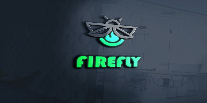 Firefly Logo Template With Glow Effect For Music