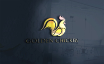 Golden Chicken Logo Template For Chicken Business Screenshot 1