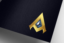 Luxurious Brand Golden A Letter Logo Screenshot 1
