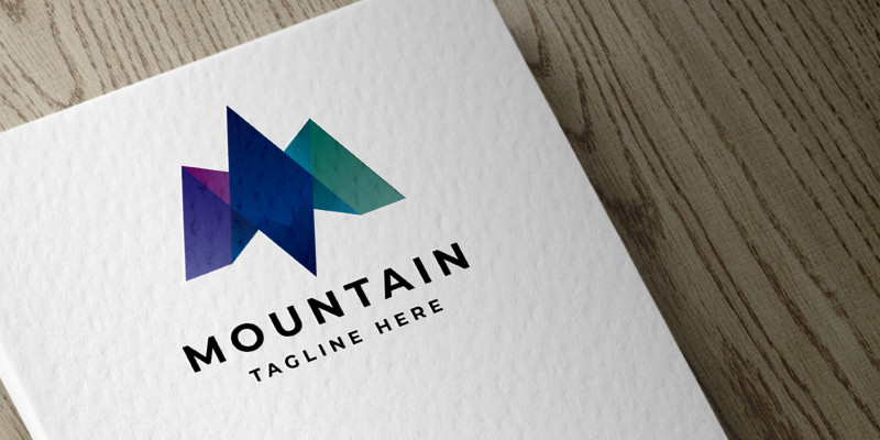 3d Mountain Letter M Logo Pro Template